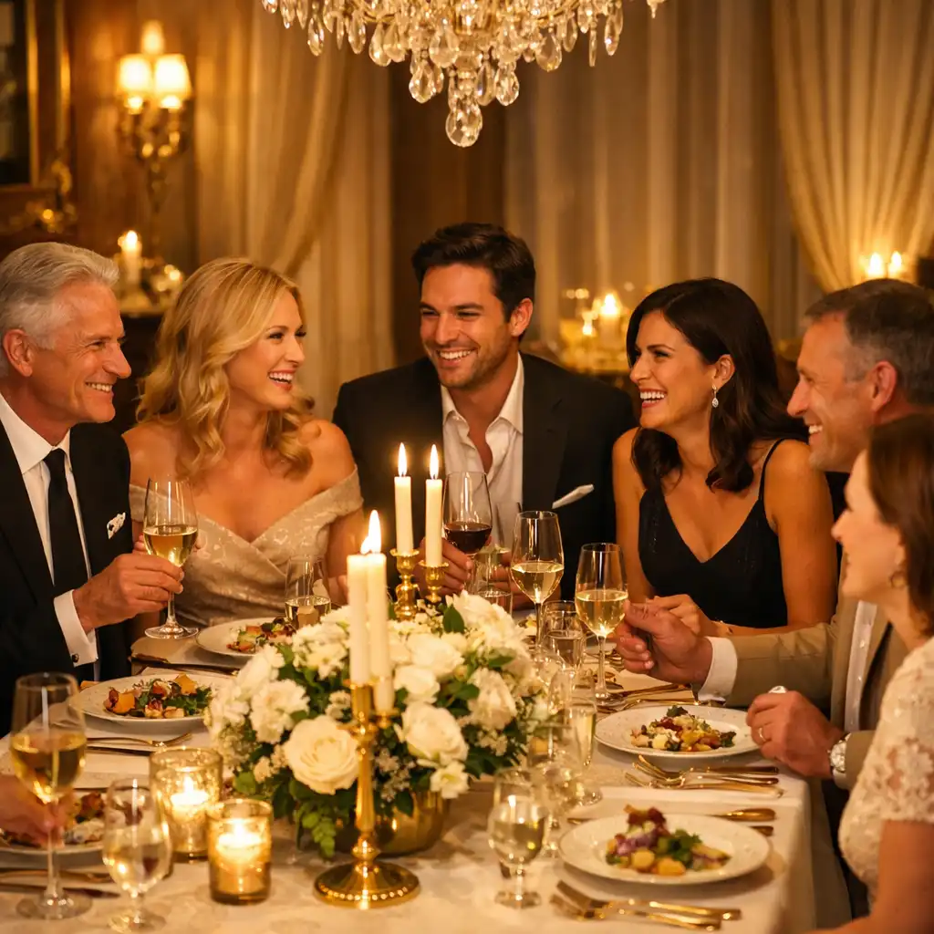 Dîner privé et table d’anniversaire élégamment dressée chez Arveenique