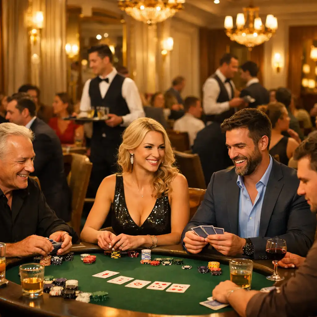 Vue d’ensemble d’une soirée poker offline animée chez Arveenique
