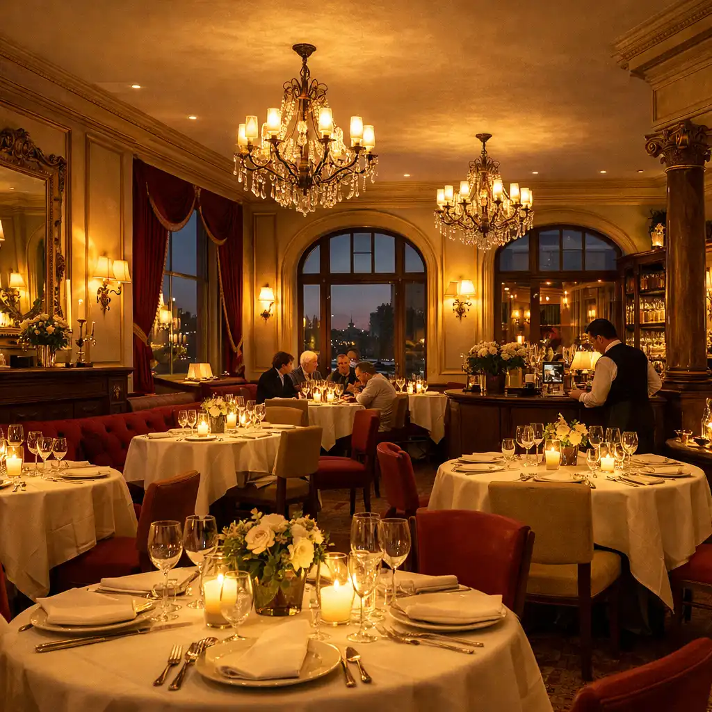 Vue élégante de la salle du restaurant Arveenique à [Ville]