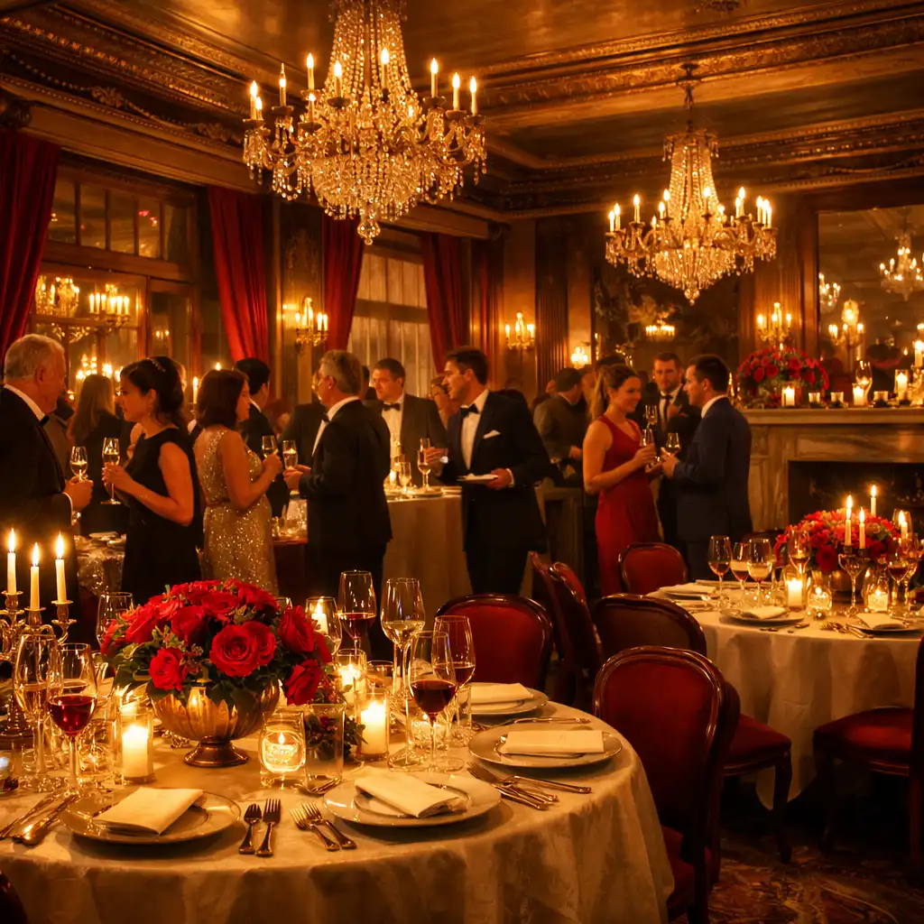 Ambiance tamisée d'une soirée thématique raffinée chez Arveenique
